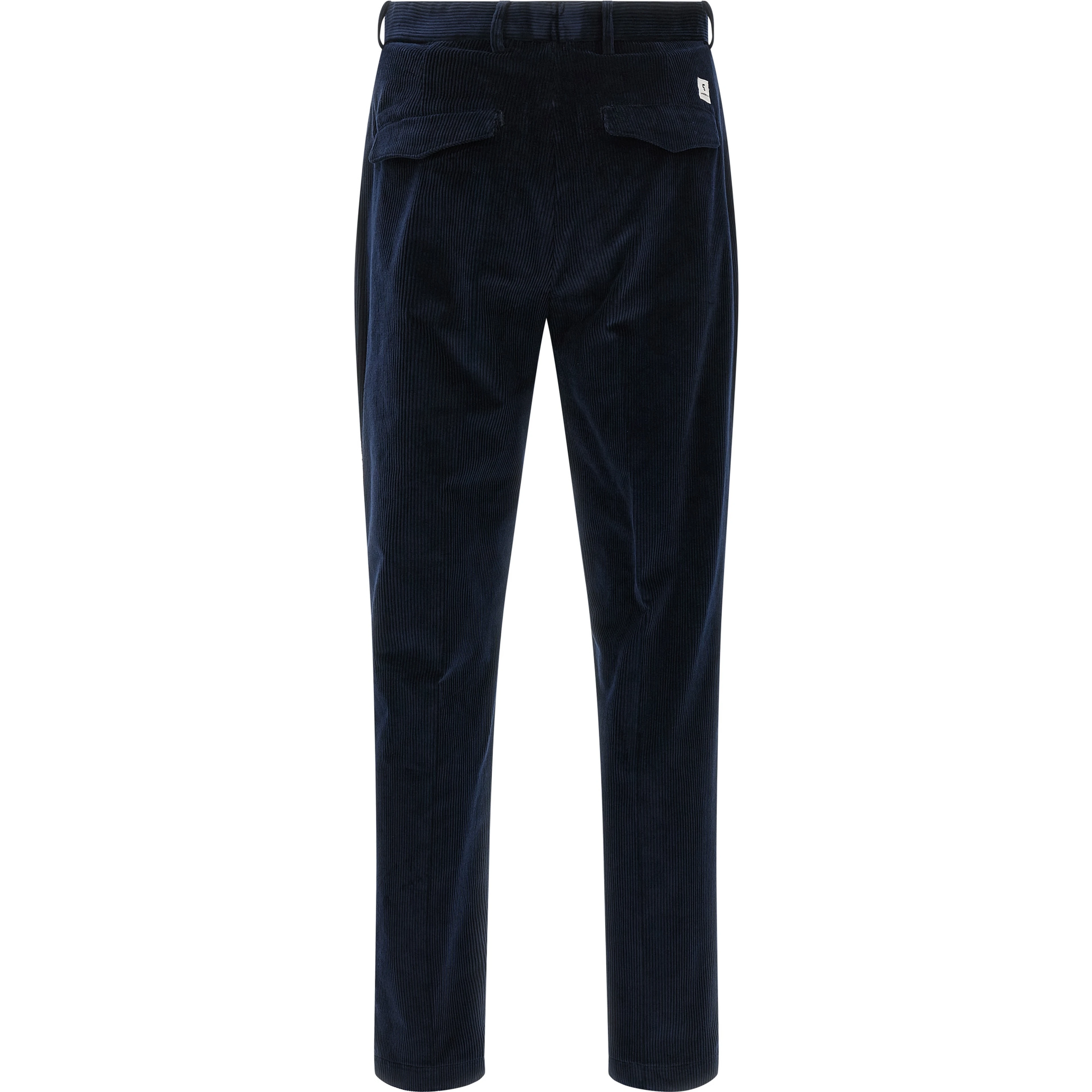 Blue Cotton Casual Pants
