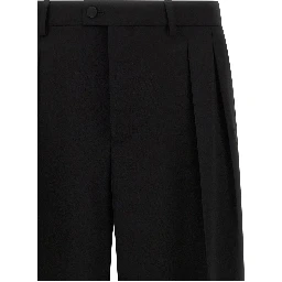Black Virgin Wool Dress Pants