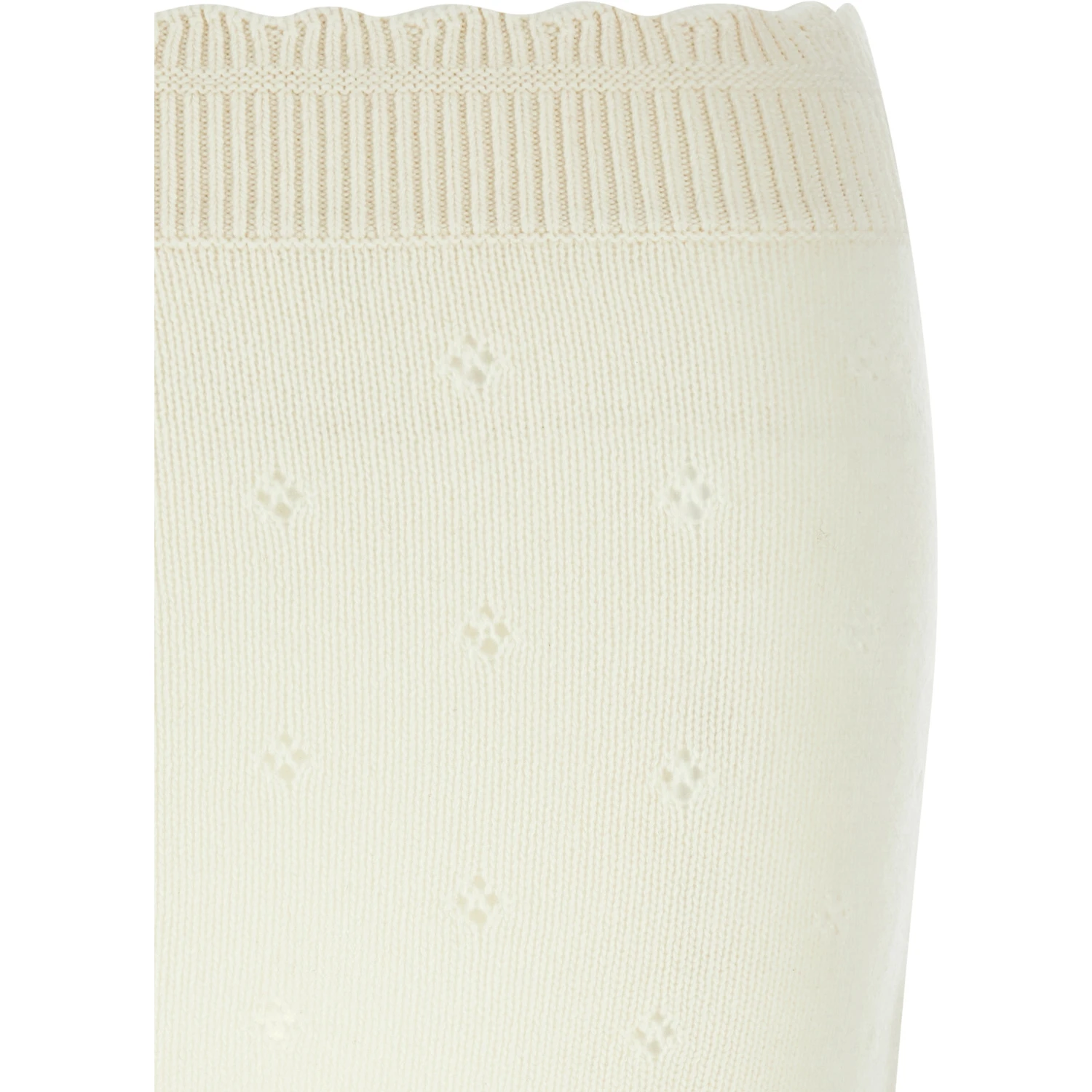 White Wool Long Skirt