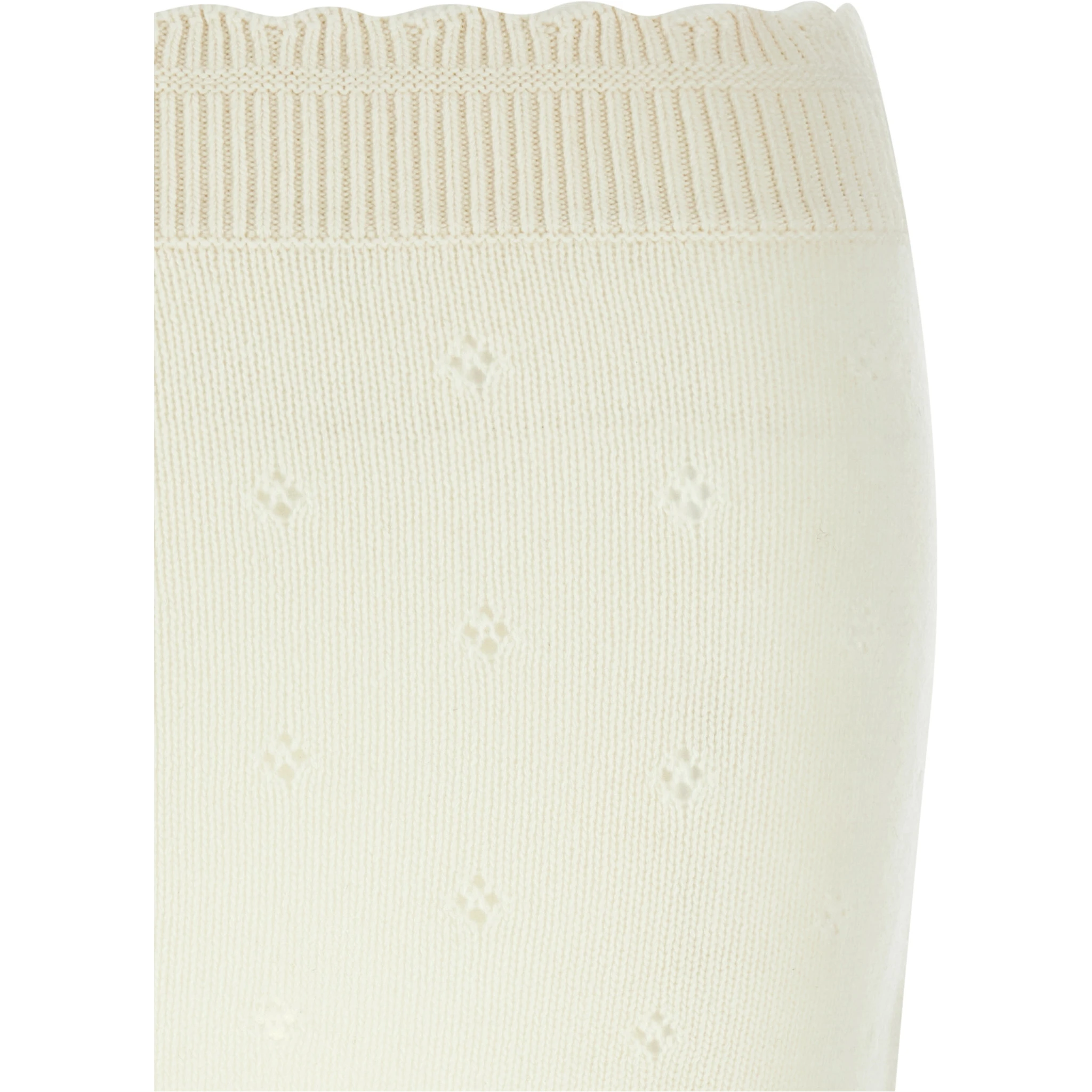White Wool Long Skirt