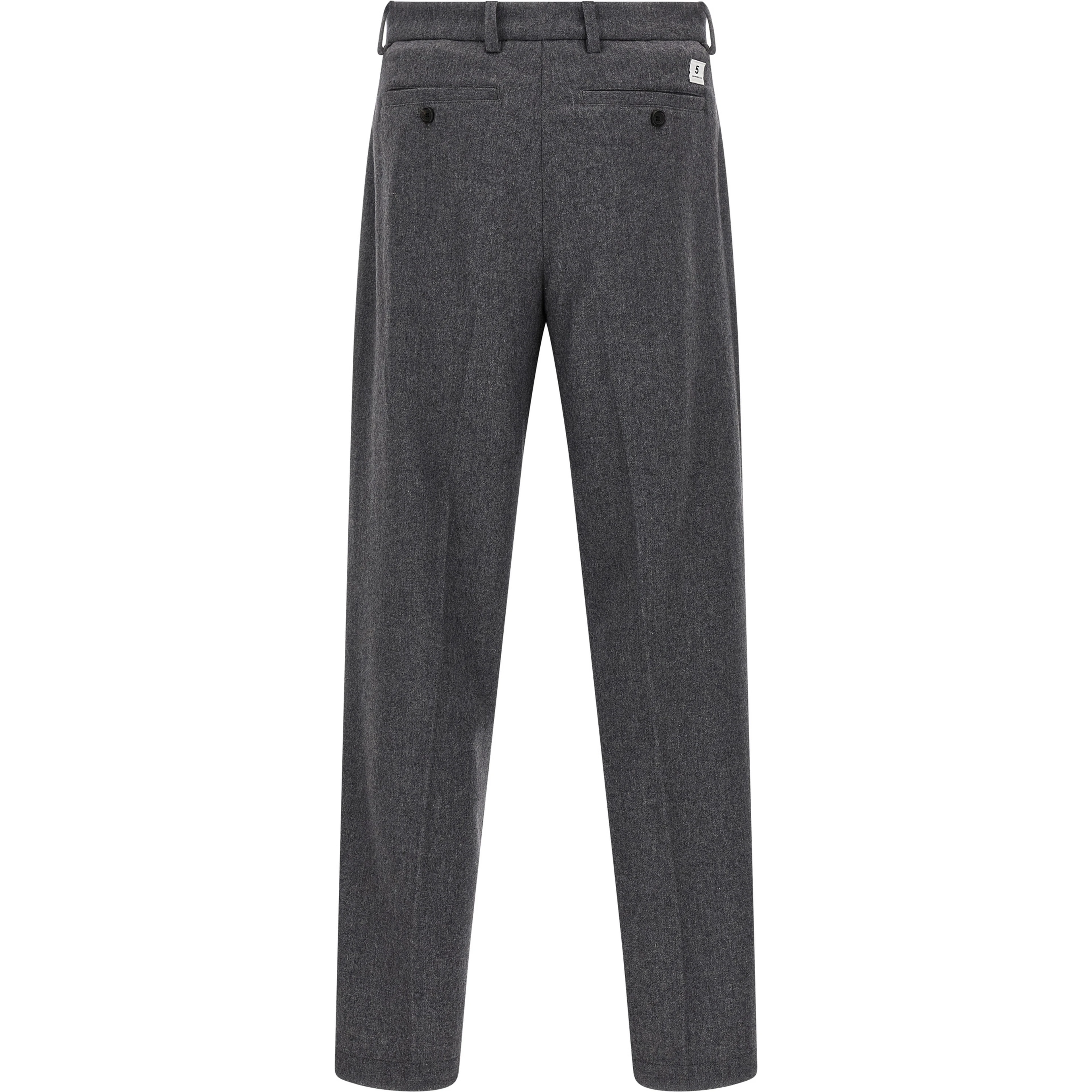 Gray Wool Casual Pants