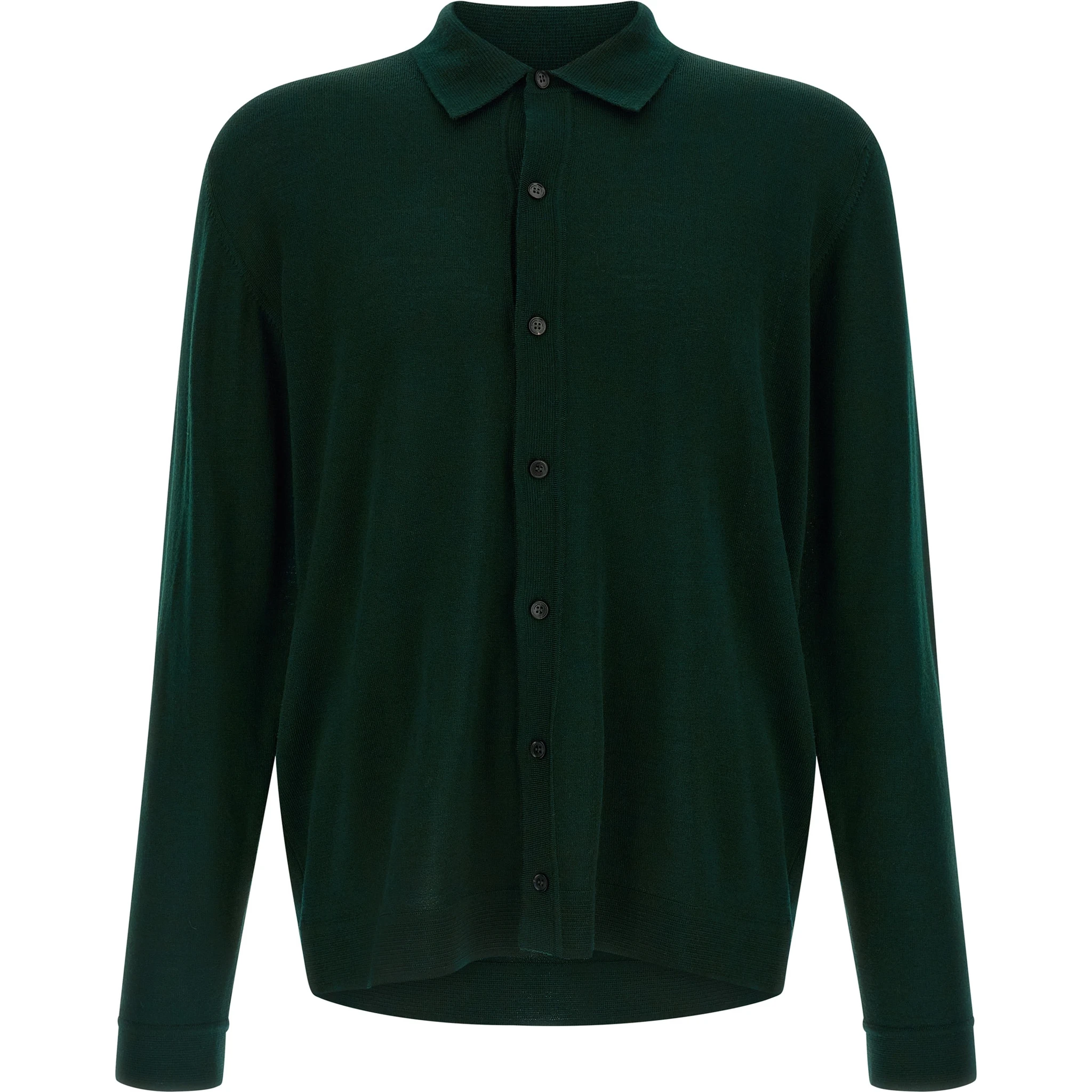 Bicolor Merino Wool Cardigan