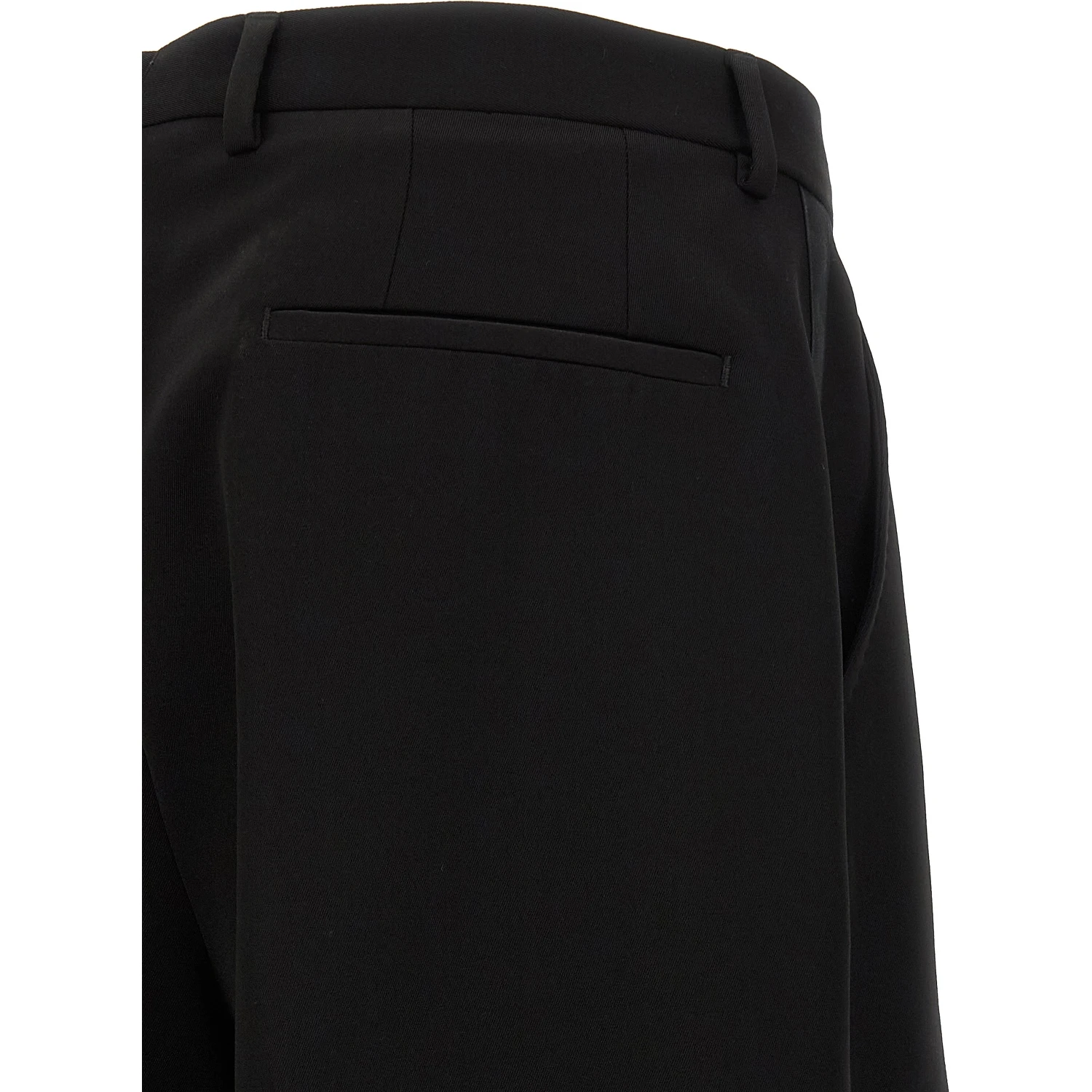 Black Virgin Wool Dress Pants