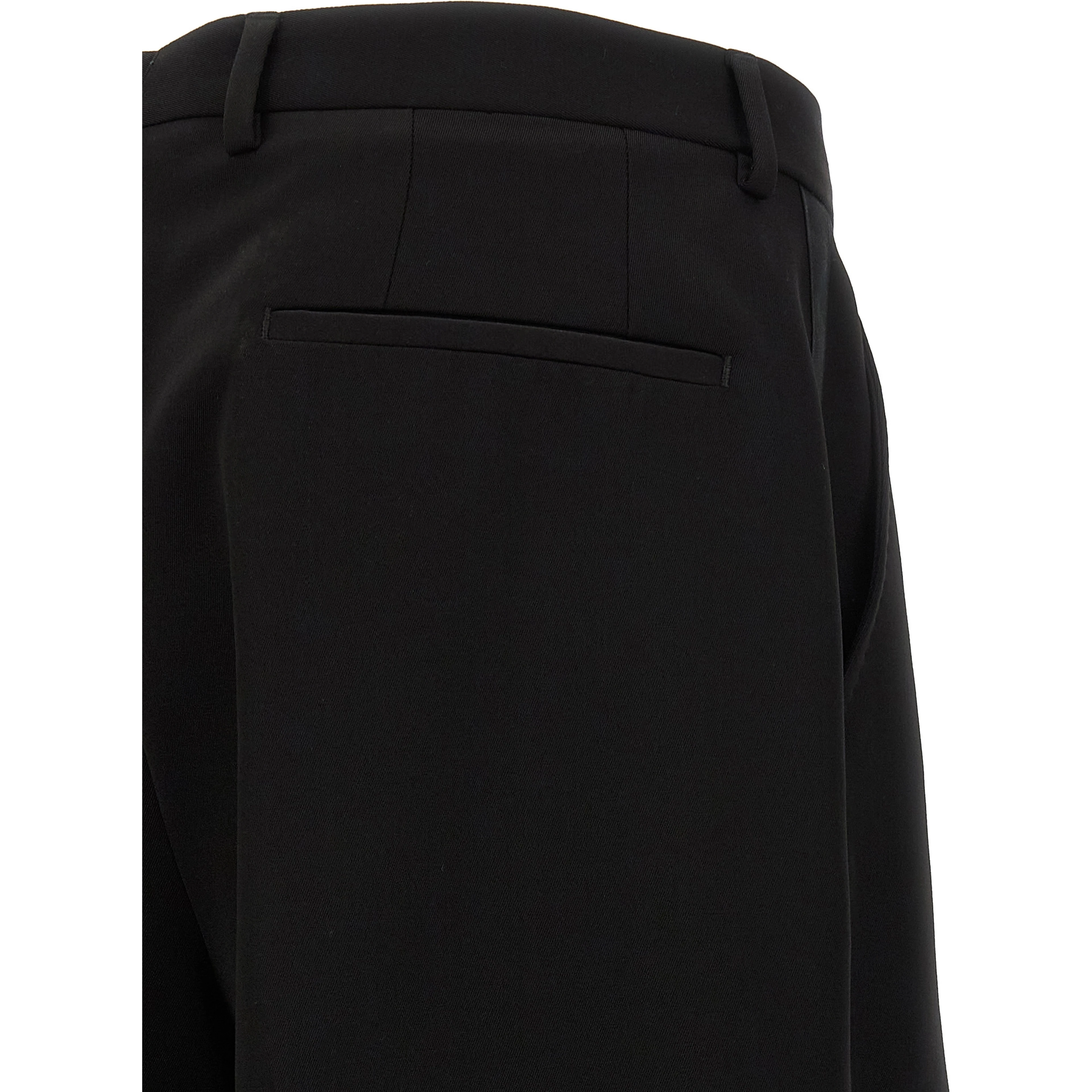 Black Virgin Wool Dress Pants