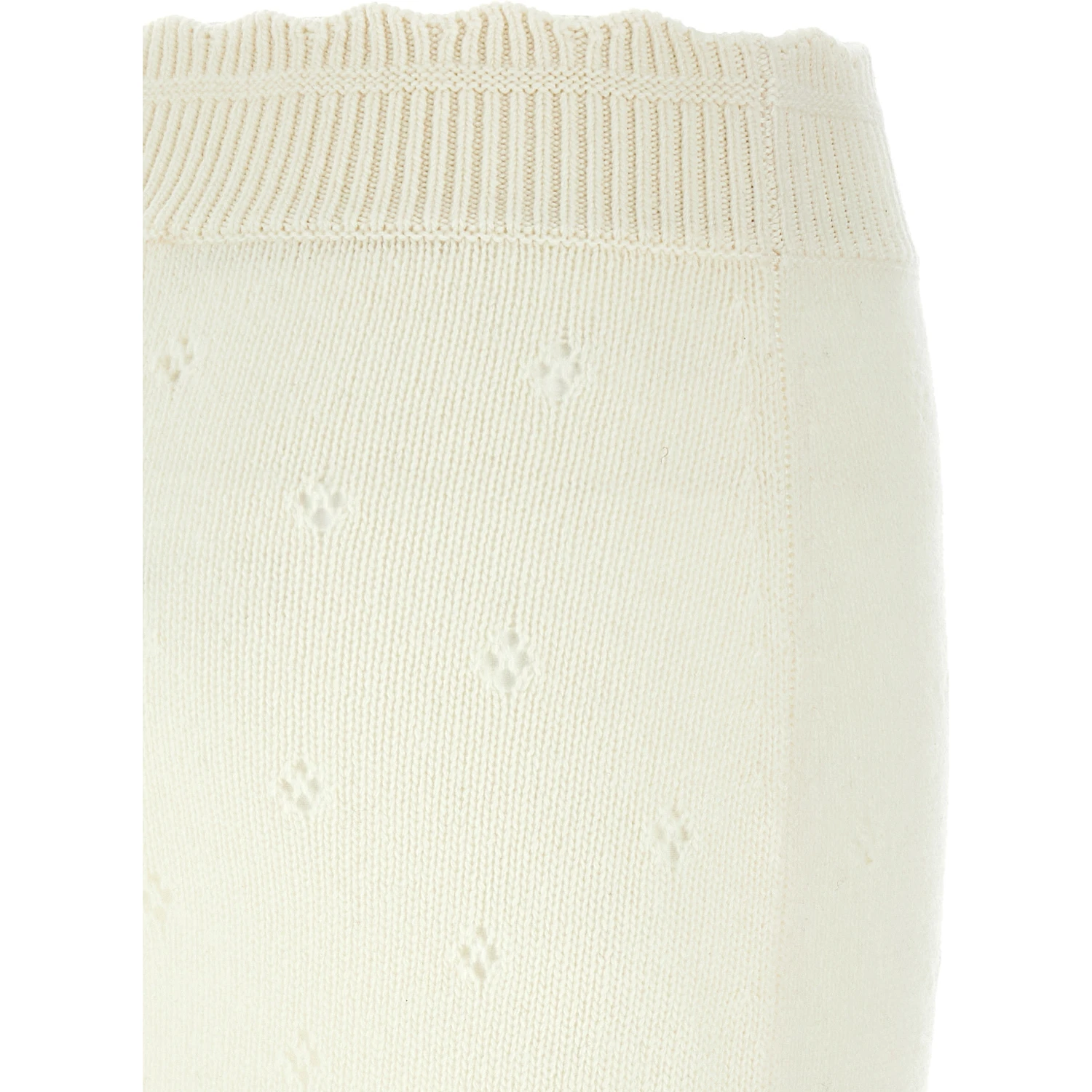 White Wool Long Skirt