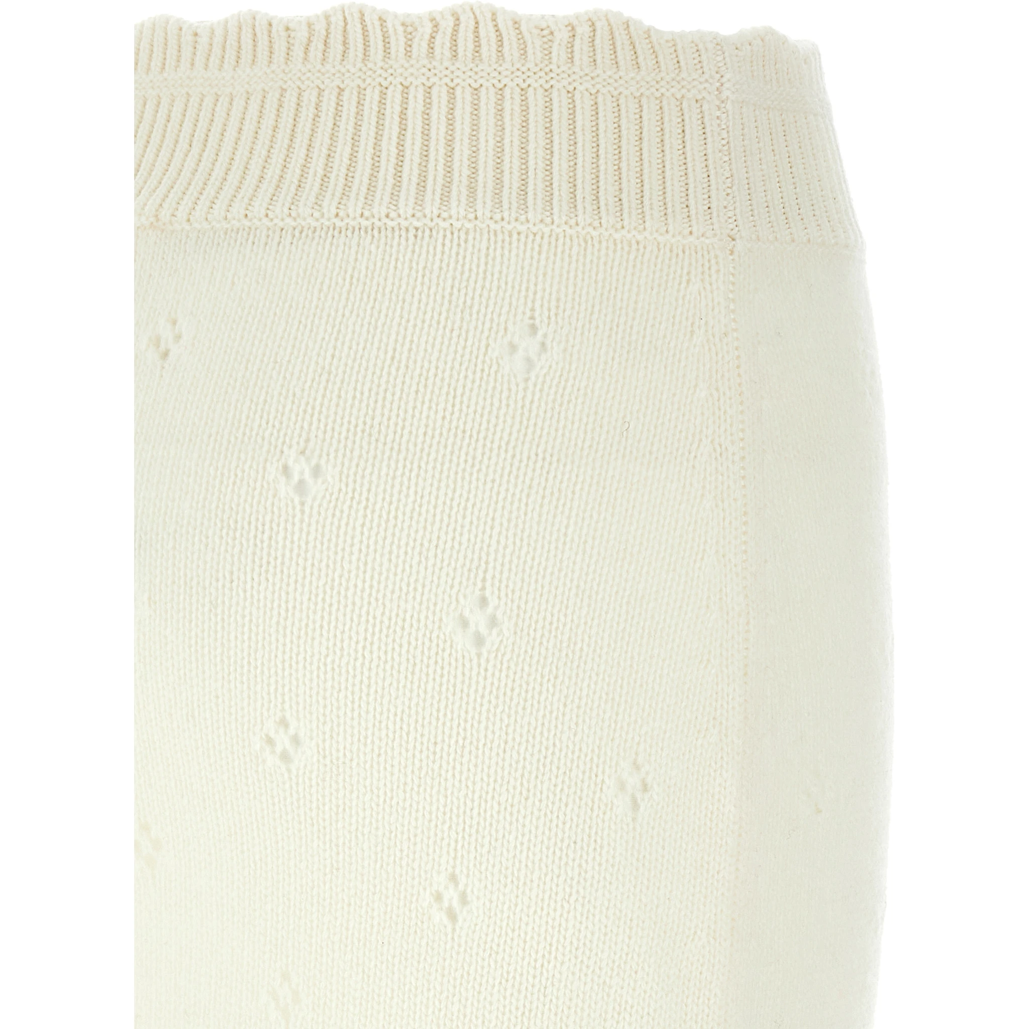 White Wool Long Skirt
