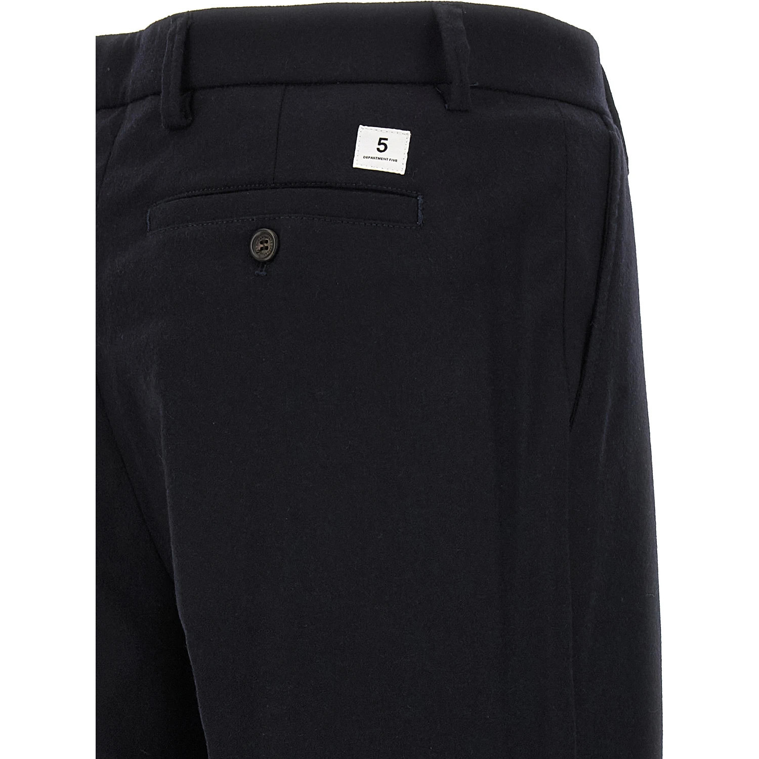 Blue Wool Casual Pants