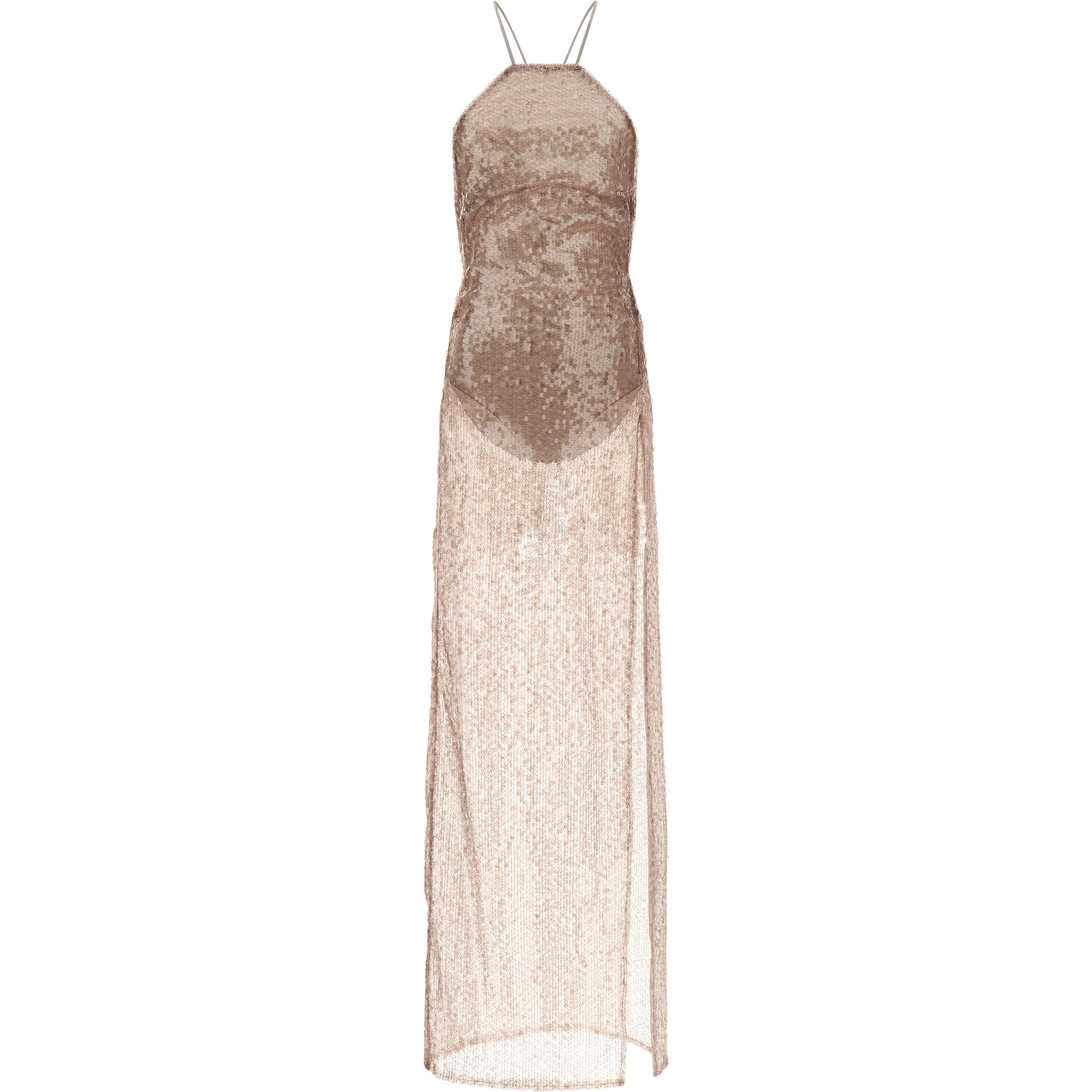 Multicolor Polyester Long Dress