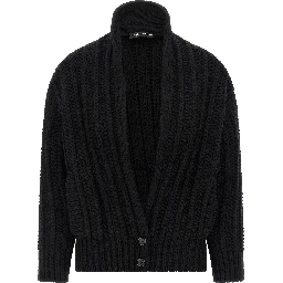 Black Virgin Wool Cardigan