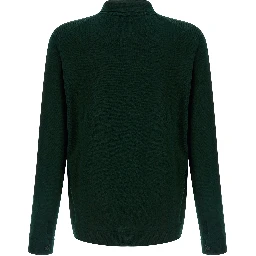 Bicolor Merino Wool Cardigan
