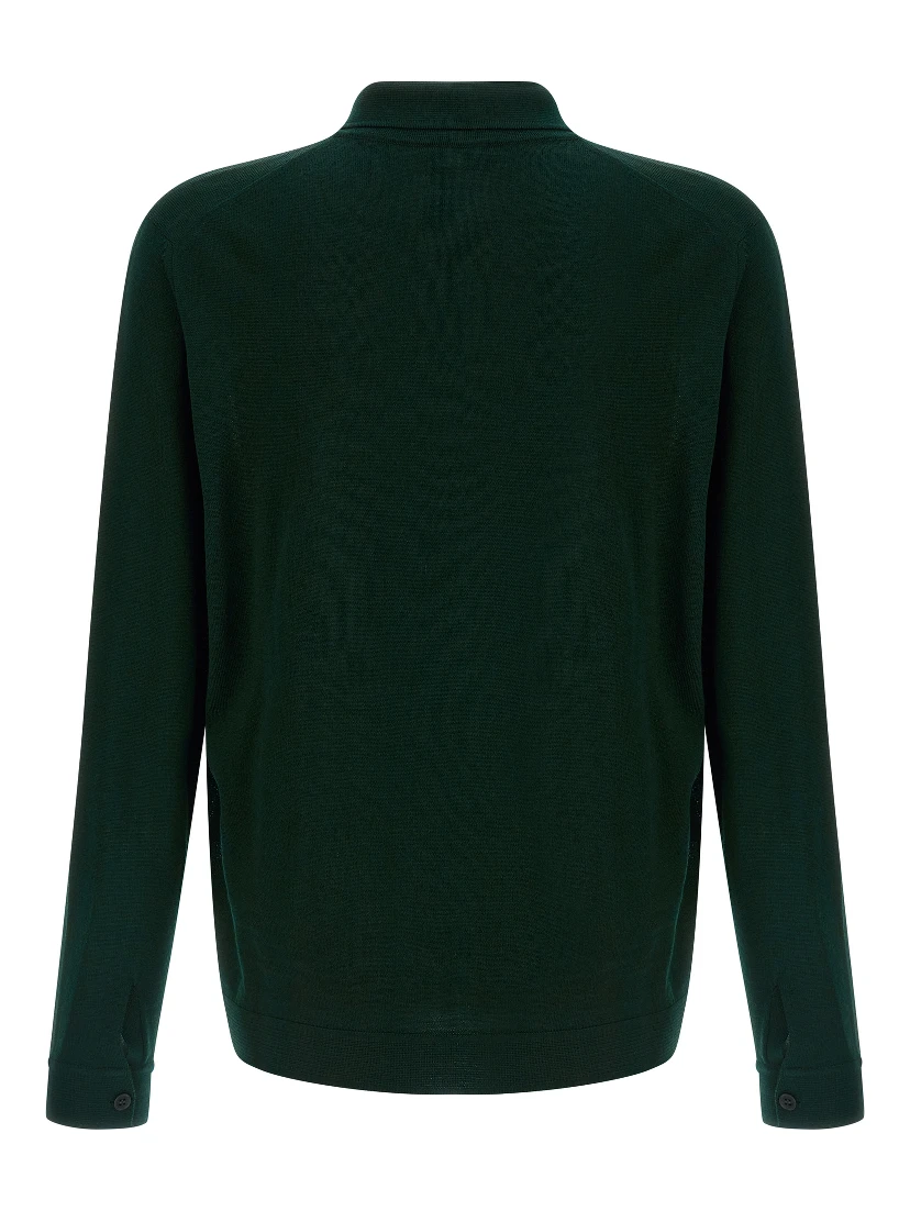 Bicolor Merino Wool Cardigan