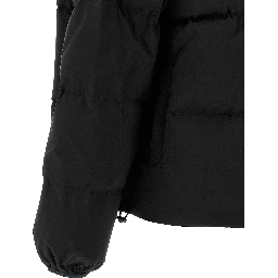 Black Polyester Full-Length Jacket