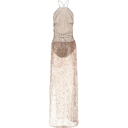 Multicolor Polyester Long Dress