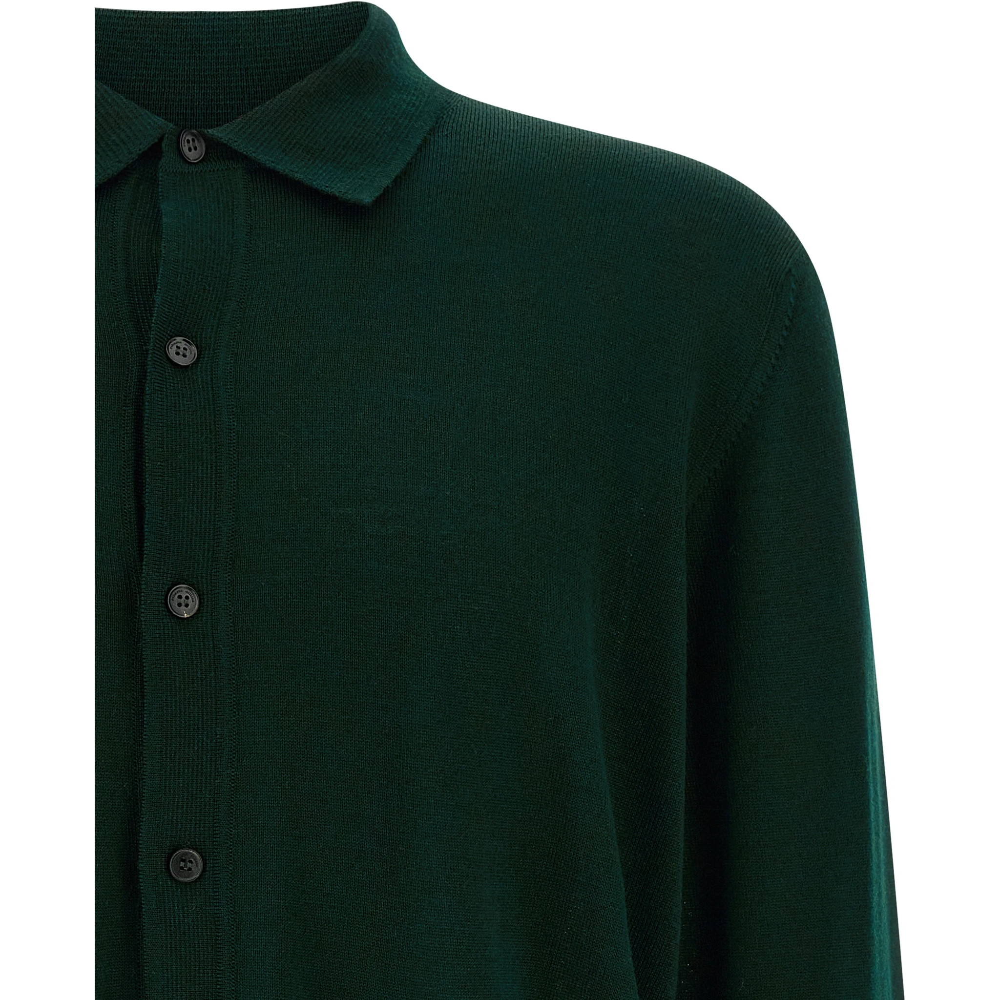 Bicolor Merino Wool Cardigan