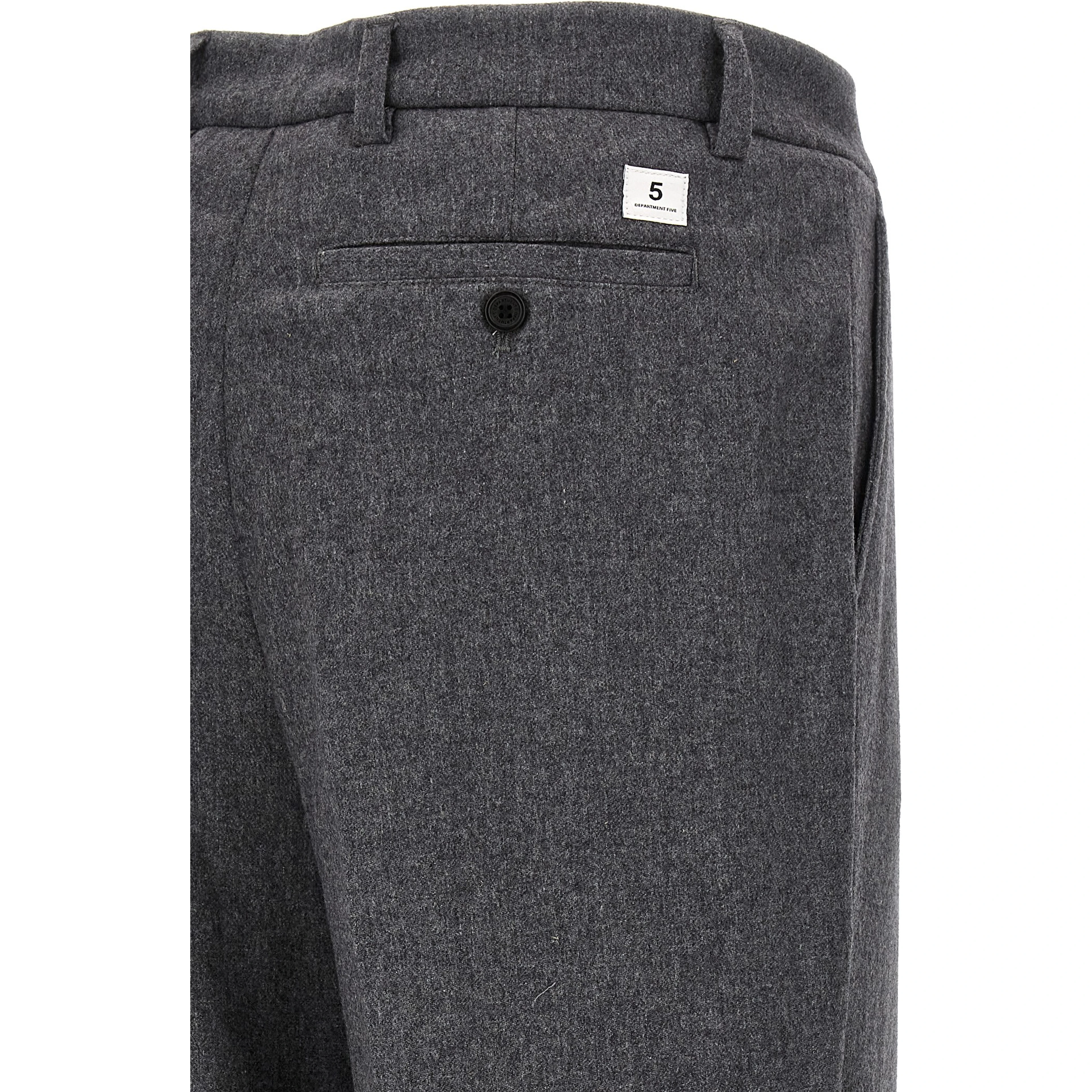 Gray Wool Casual Pants