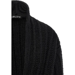 Black Virgin Wool Cardigan