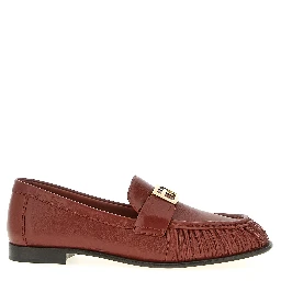 Brown Lamb Leather Slip-On Loafers