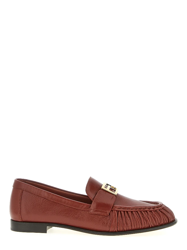 Brown Lamb Leather Slip-On Loafers