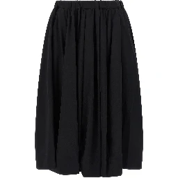 Black Wool Mini Skirt