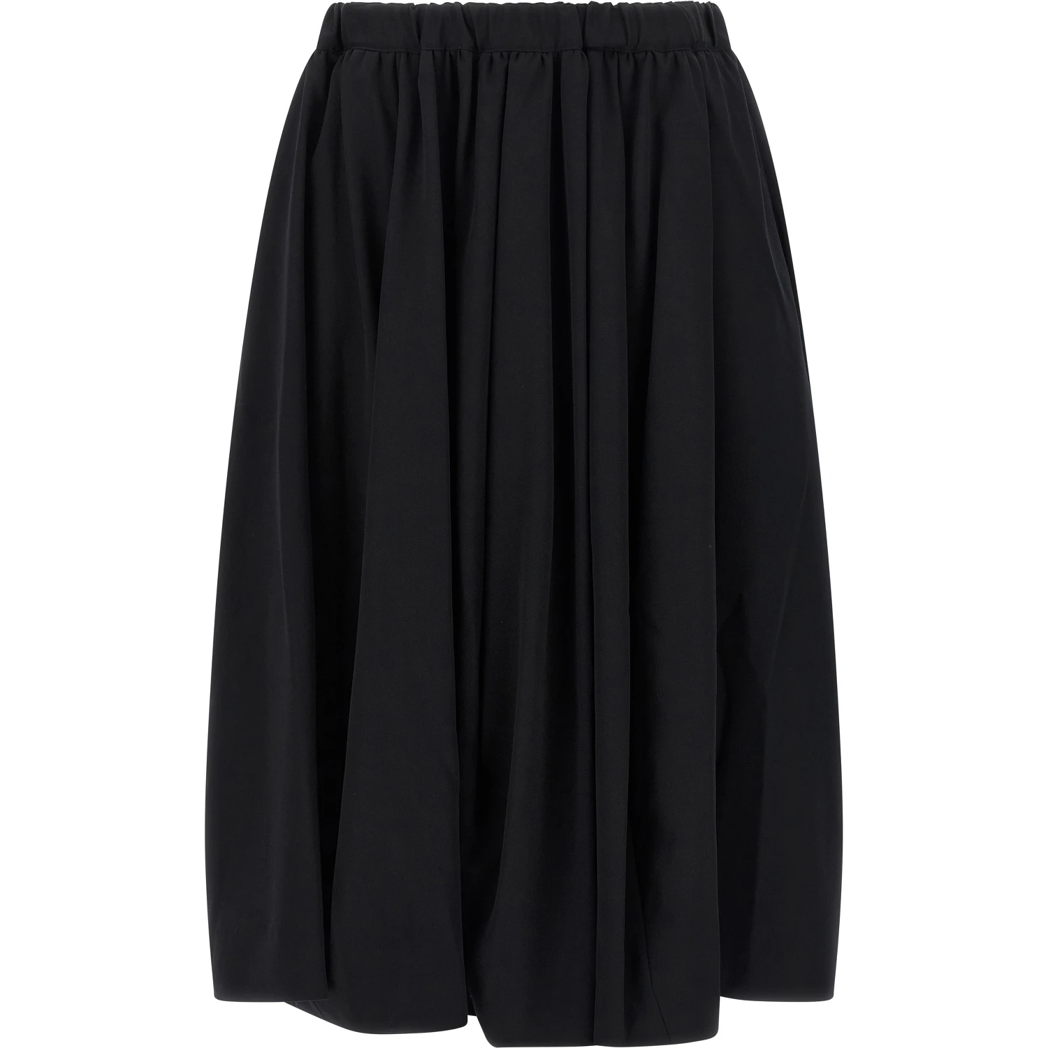 Black Wool Mini Skirt