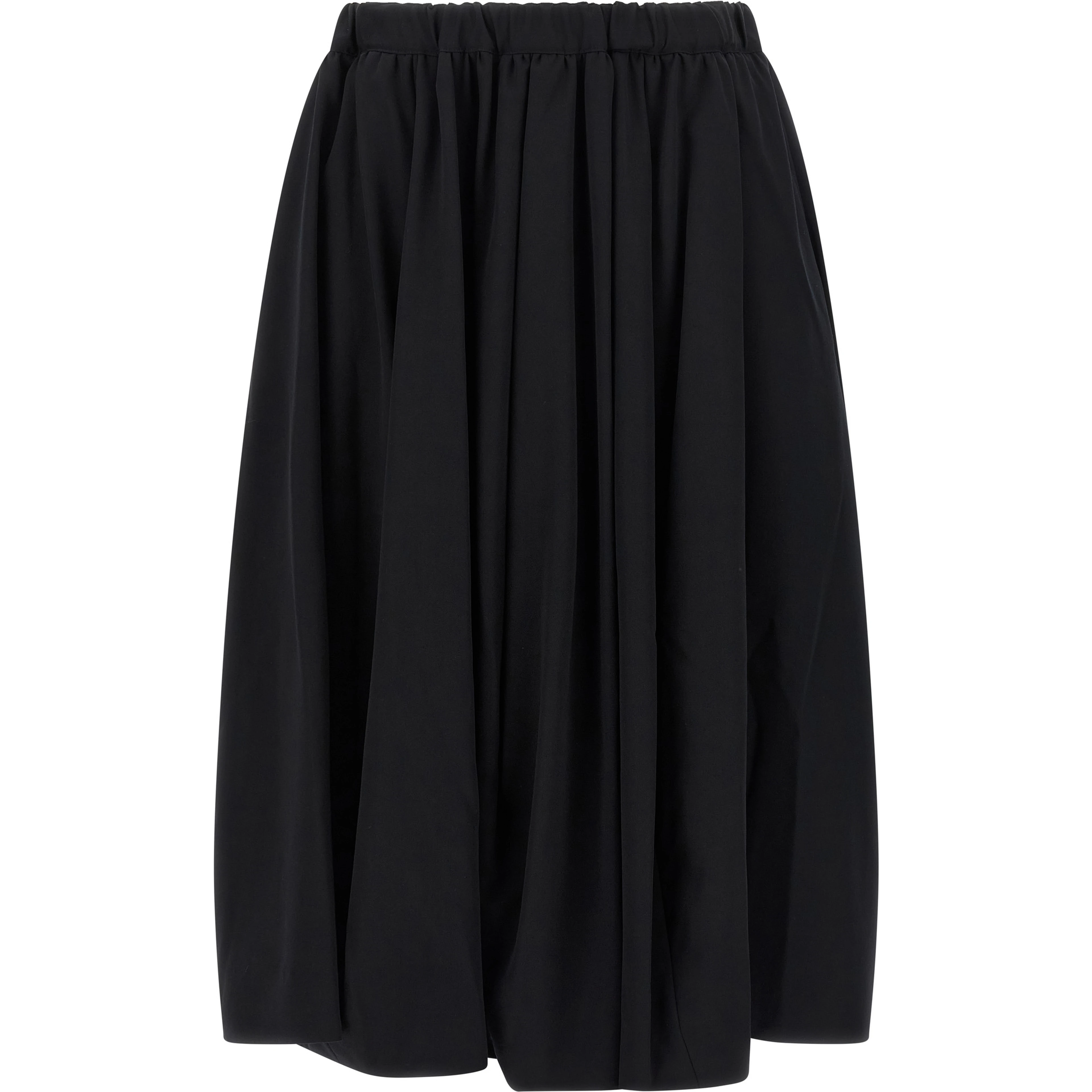 Black Wool Mini Skirt