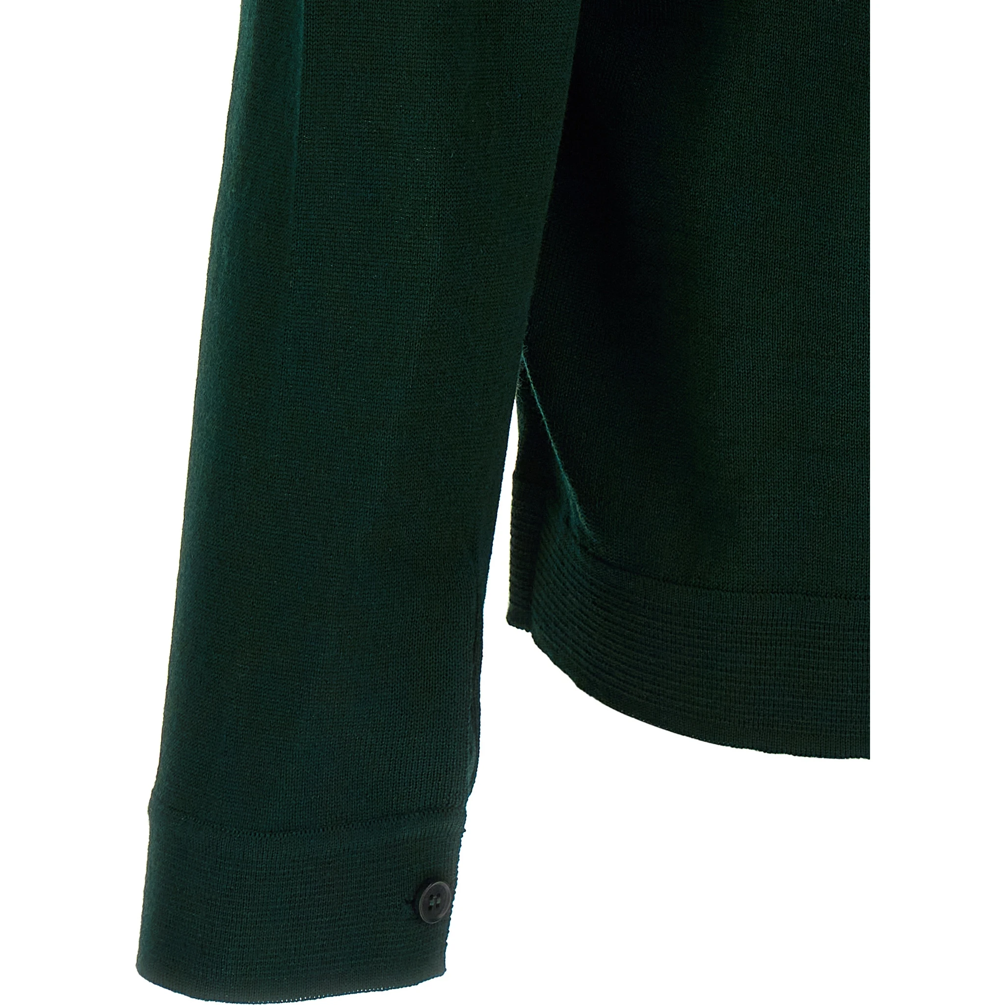 Bicolor Merino Wool Cardigan