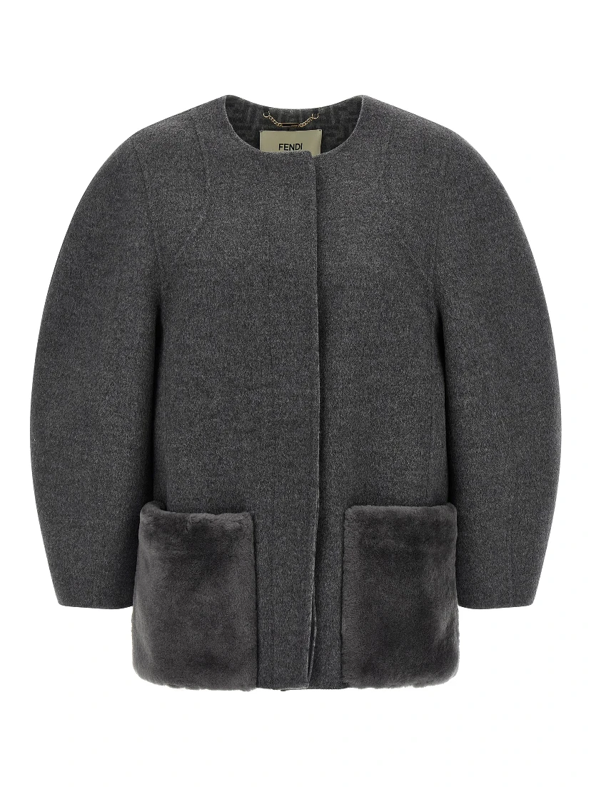 Gray Virgin Wool Coat