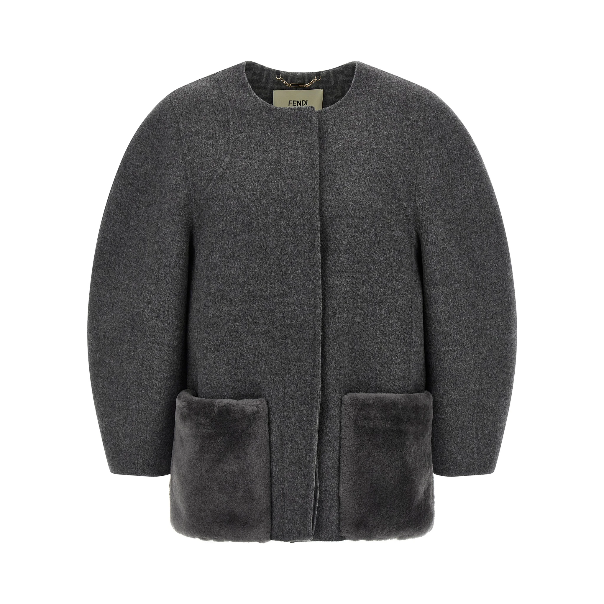 Gray Virgin Wool Coat