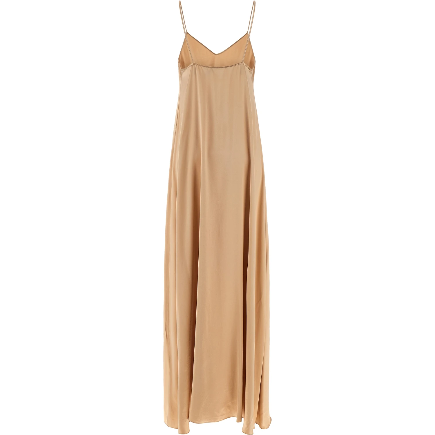 Beige Viscose Long Dress