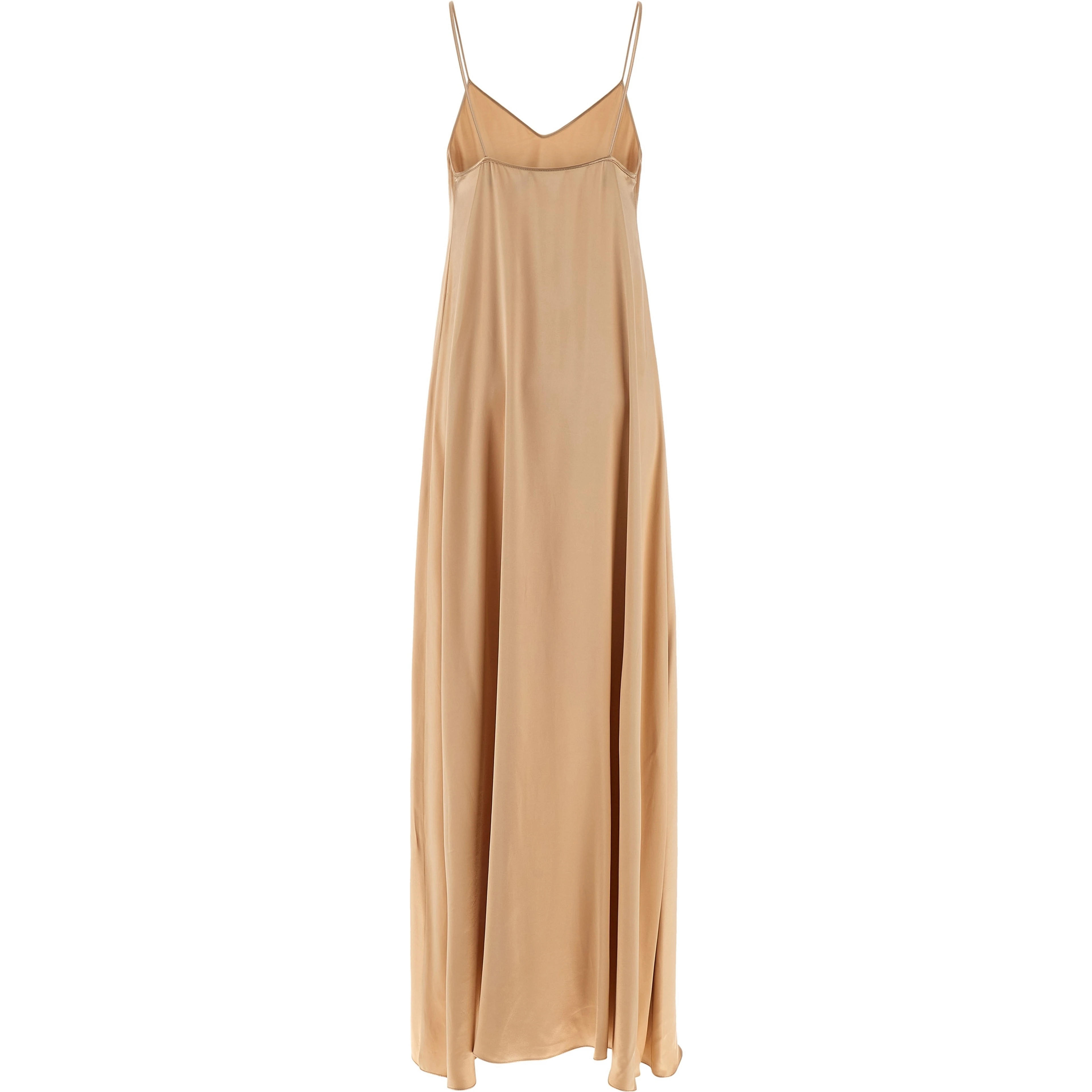 Beige Viscose Long Dress