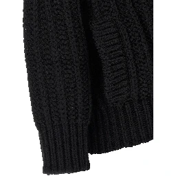 Black Virgin Wool Cardigan