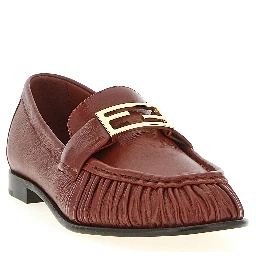 Brown Lamb Leather Slip-On Loafers
