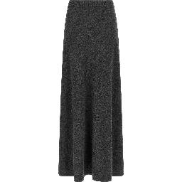 Gray Wool Mini Skirt