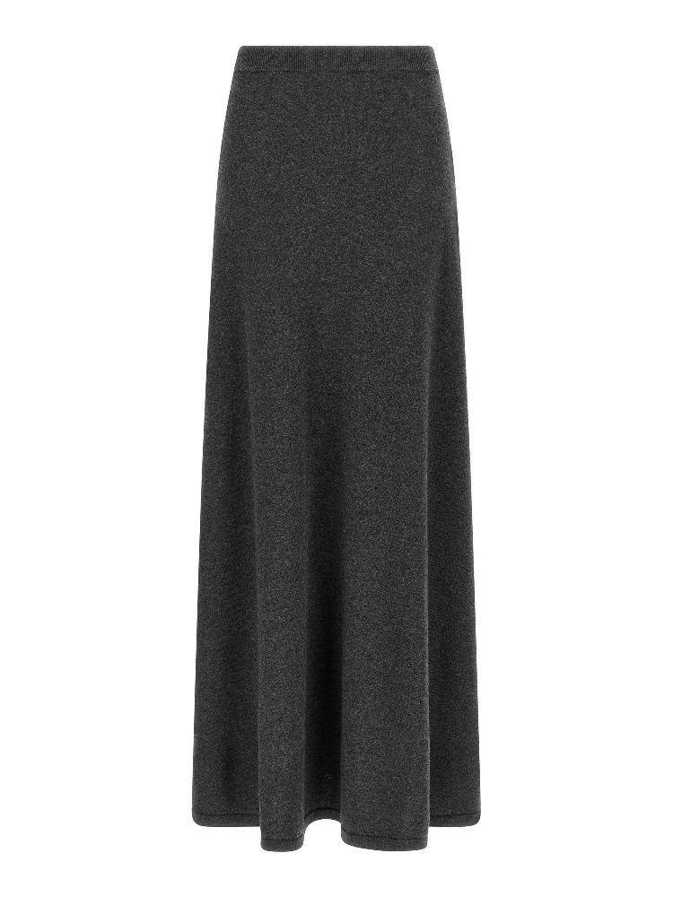 Gray Wool Mini Skirt