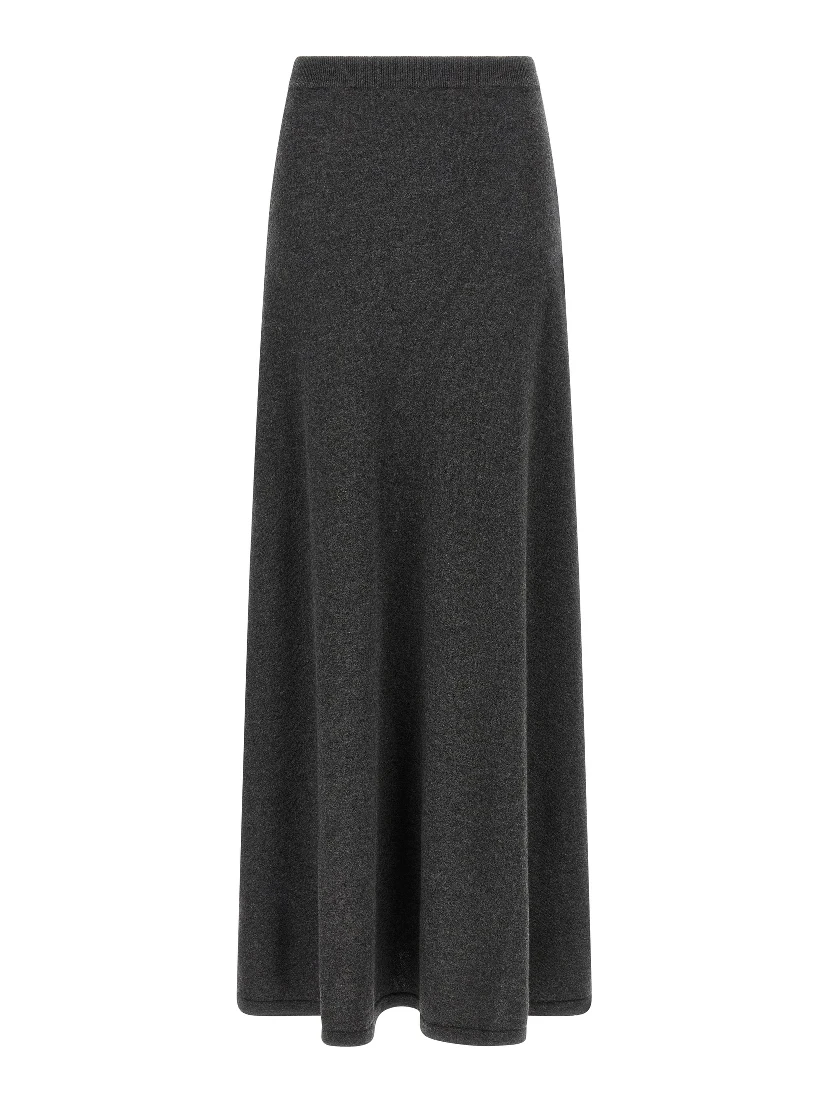 Gray Wool Mini Skirt