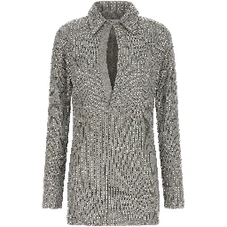 Gray Cotton Short Dress