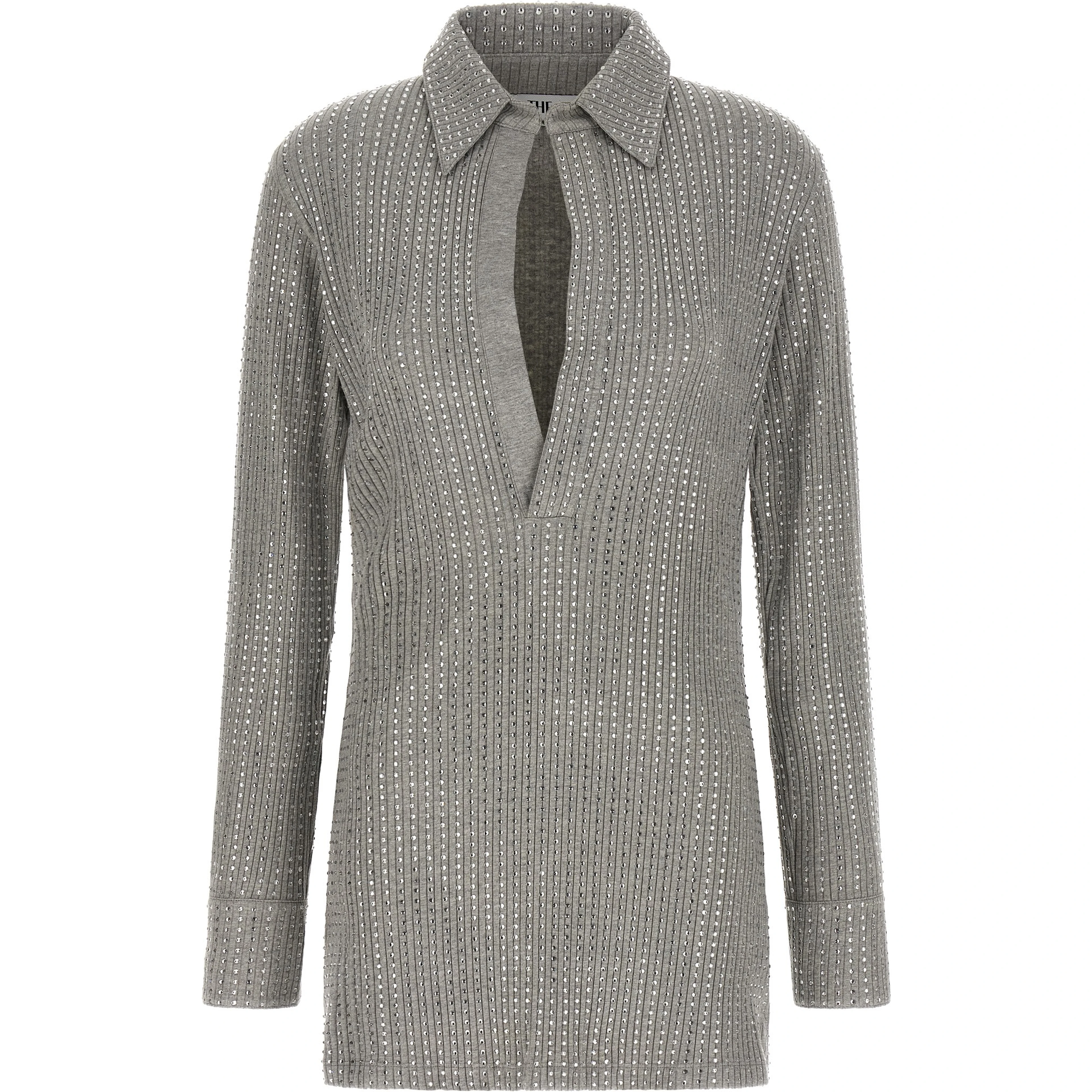 Gray Cotton Short Dress