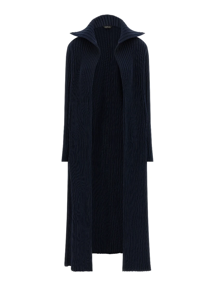 Blue Polyester Cardigan