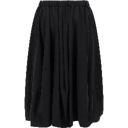 Black Wool Mini Skirt