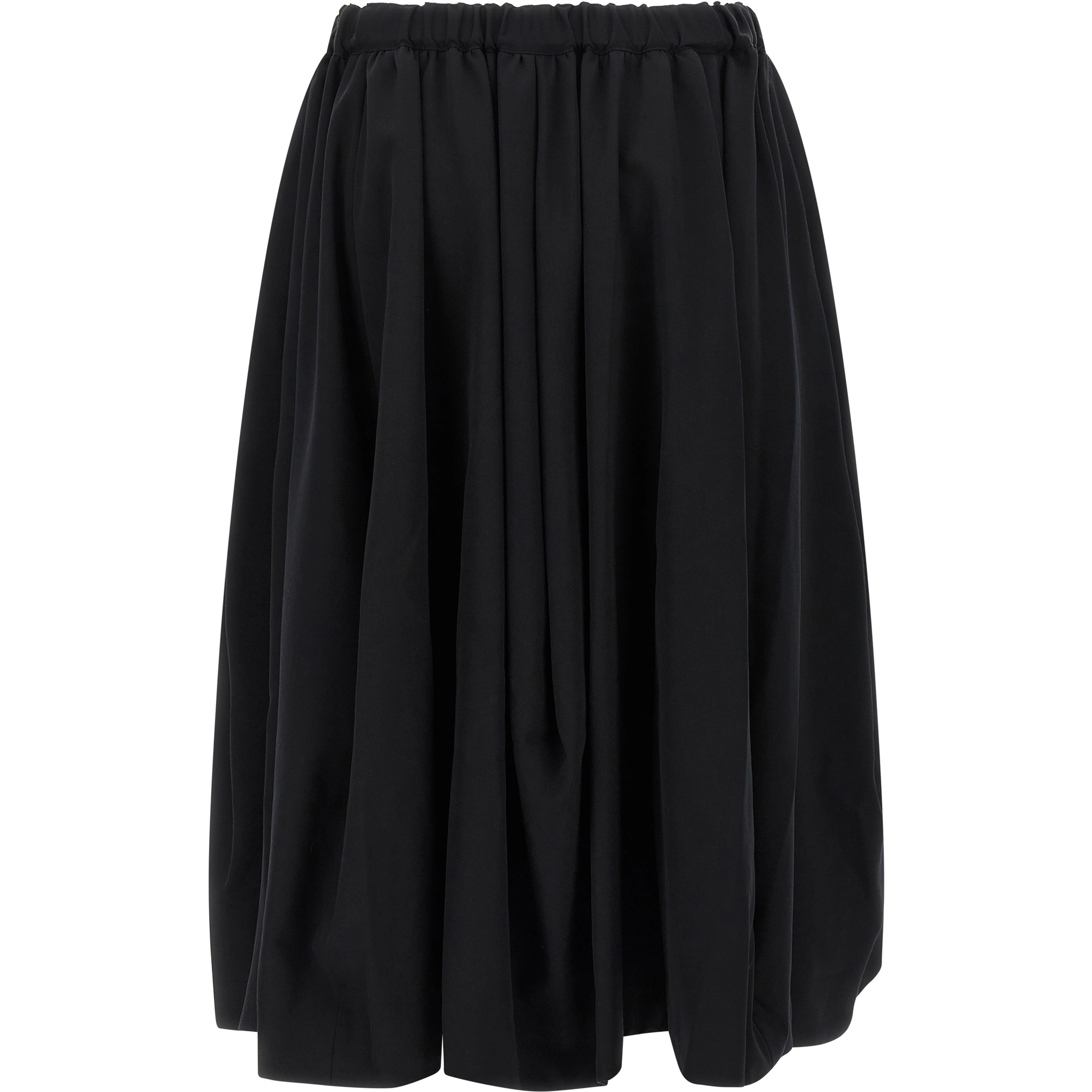Black Wool Mini Skirt