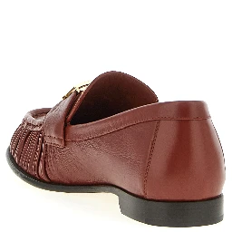 Brown Lamb Leather Slip-On Loafers