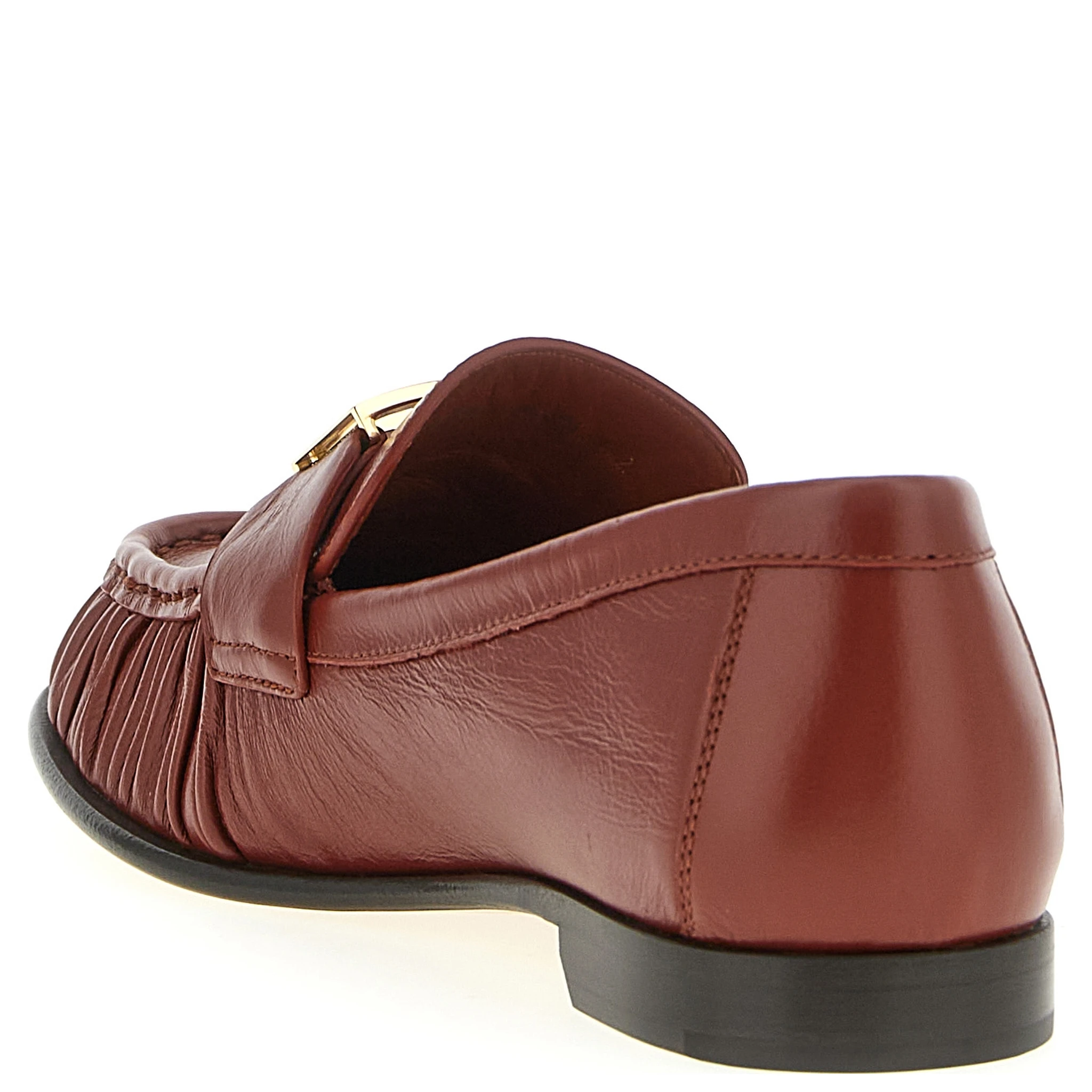 Brown Lamb Leather Slip-On Loafers