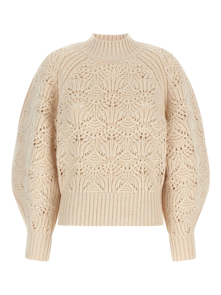 Beige Wool Cardigan