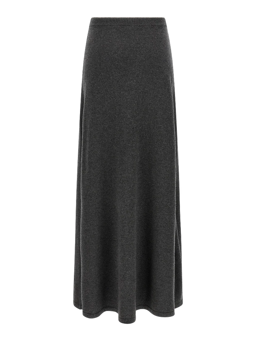 Gray Wool Mini Skirt