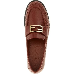Brown Lamb Leather Slip-On Loafers