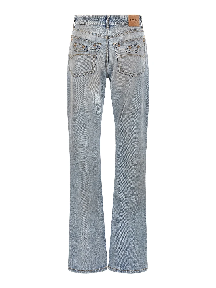 Blue Cotton Straight-Leg Jeans alternative