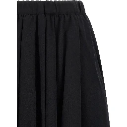 Black Wool Mini Skirt