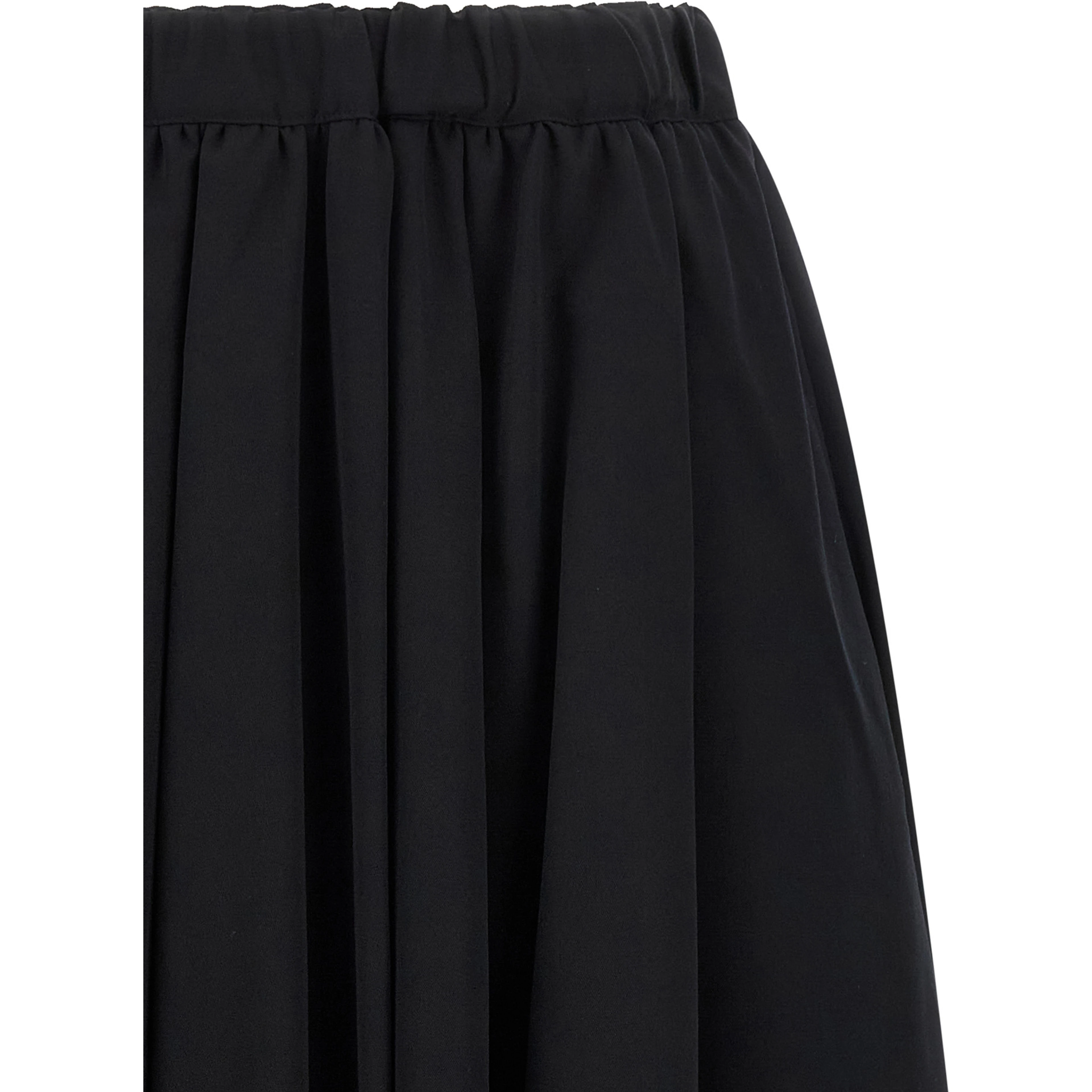 Black Wool Mini Skirt