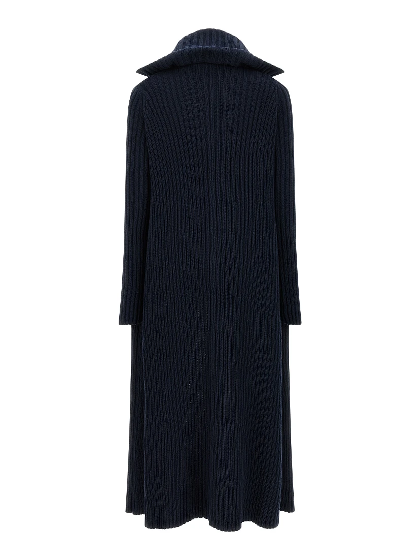 Blue Polyester Cardigan