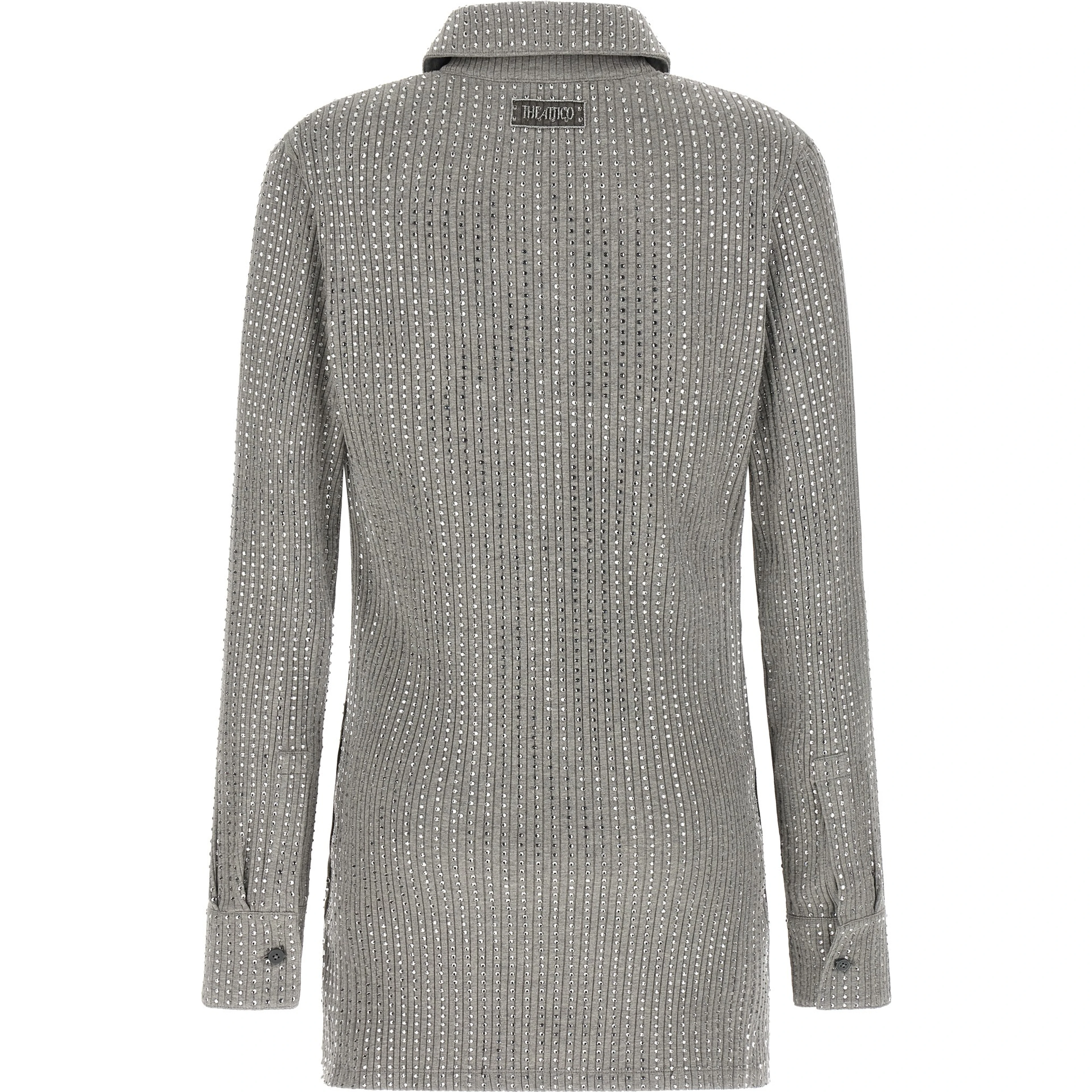 Gray Cotton Short Dress